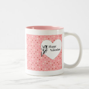 Pastellrosa Valentine cupio Zweifarbige Tasse