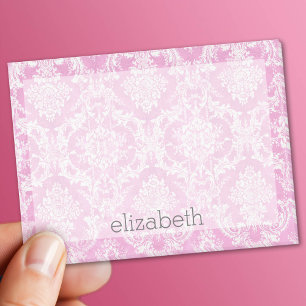 Pastellrosa Vintage-Damaskmuster mit grungy-Optik Post-it Klebezettel