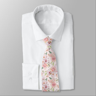 Pastellrosa Vintage Rose Krawatte