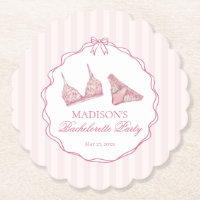 Pastellrosa Wäsche-Spitzen-Junggesellinnen-Abschie