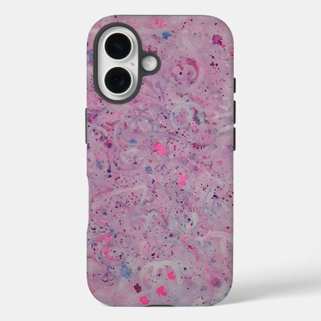 Pastellrosa Wasserfarben-Abstrakt  Case-Mate iPhone Hülle (Rückseite)