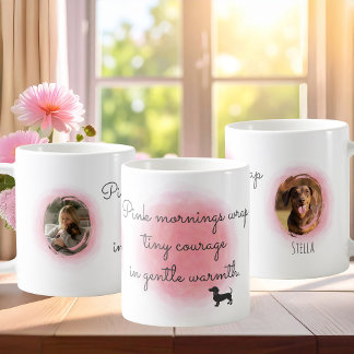 Pastellrosa Wasserfarben-Dachshund - Benutzerdefin Kaffeetasse