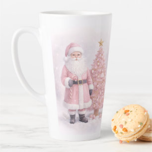 Pastellrosa Weihnachts-Santa  Milchtasse