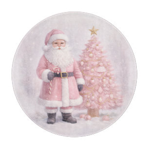 Pastellrosa Weihnachts-Santa-Schneidbrett Schneidebrett