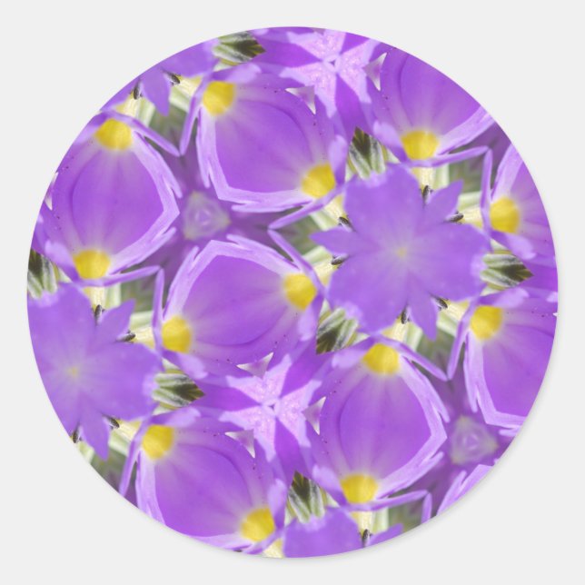 Pastellrosa-weiße Muster Runder Aufkleber (Vorderseite)