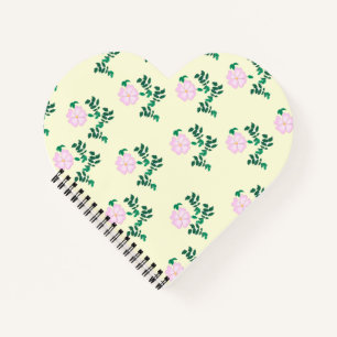 Pastellrosa Wilde Rose Blume Notizbuch