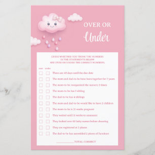 Pastellrosa Wolke 9 über oder unter Babyspiel