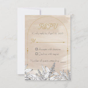 Pastellrosafarbene Hochzeits-Einladung RSVP Karte