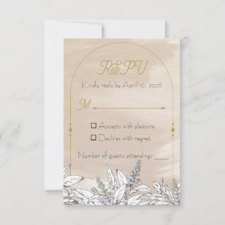Pastellrosafarbene Hochzeits-Einladung RSVP Karte