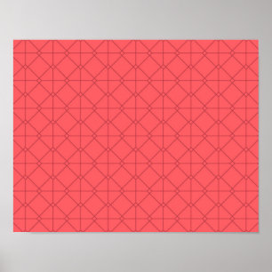 Pastellrot, cool, trendig, dekorativ poster