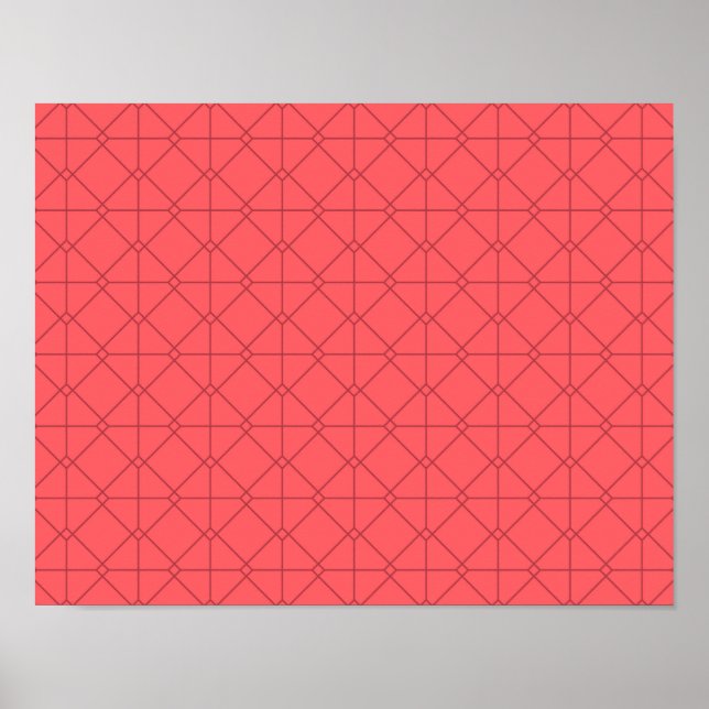 Pastellrot, cool, trendig, dekorativ poster (Vorne)