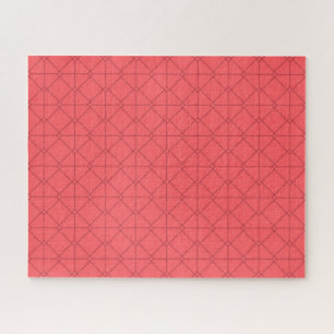 Pastellrot, cool, trendy, dekorative Illustration Puzzle