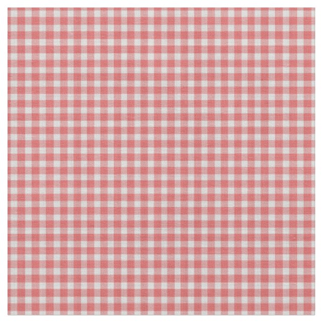 Pastellrot-weiß kariertes Muster Stoff (Nahaufnahme)