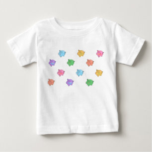 Pastellschwein-Muster Baby T-shirt
