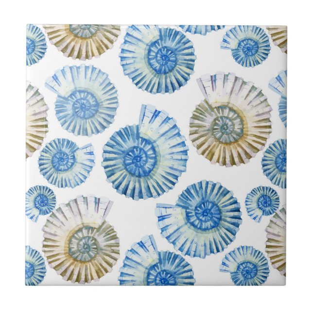 Pastellseashell-Muster 2 Fliese (Vorderseite)