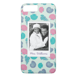 Pastellseashell-Muster Ihr Foto u. Name Case-Mate iPhone Hülle