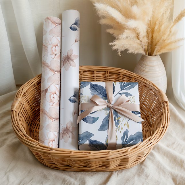 Pastellseife Petals Rosa Blau Geschenkpapier Set (Von Creator hochgeladen)