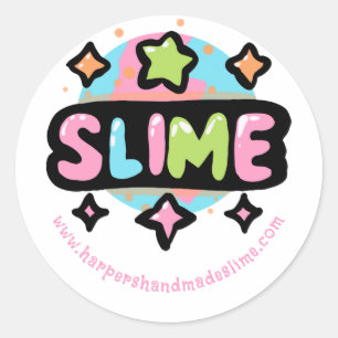 Pastellsterne Logo Runder Aufkleber