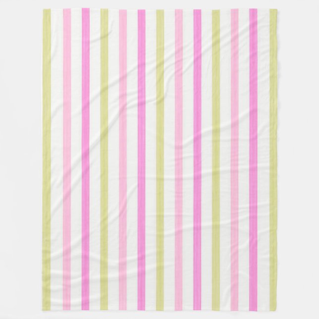 Pastellstreifen Fleecedecke (Vorderseite)