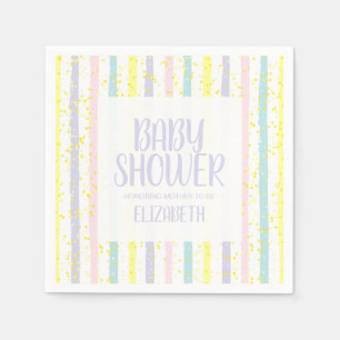 Pastellstreifen Geschlechtsneutrale Babydusche Serviette