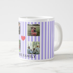 Pastellstreifen Jumbo-Tasse