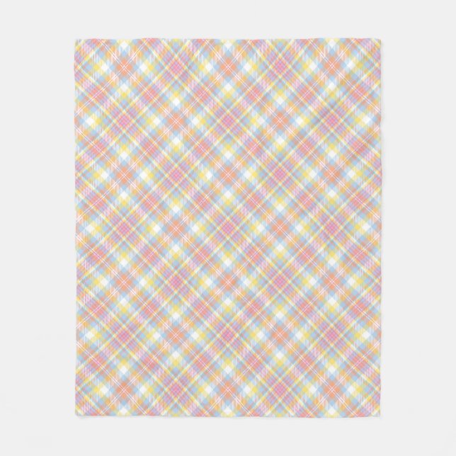 Pastellstreifen kariert fleecedecke (Vorderseite)
