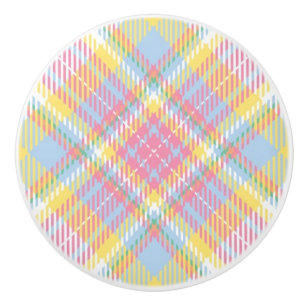 Pastellstreifen kariert keramikknauf