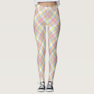 Pastellstreifen kariert leggings