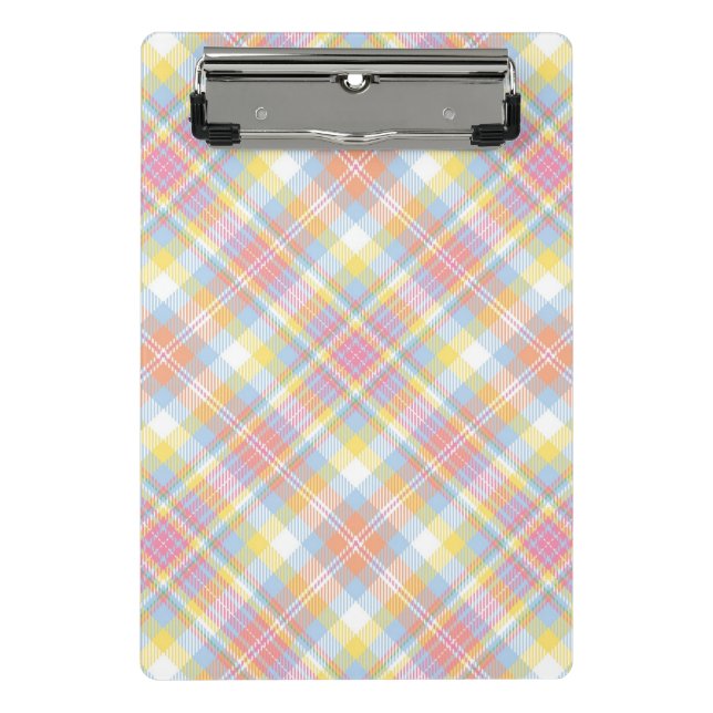 Pastellstreifen kariert mini klemmbrett (Vorderseite)