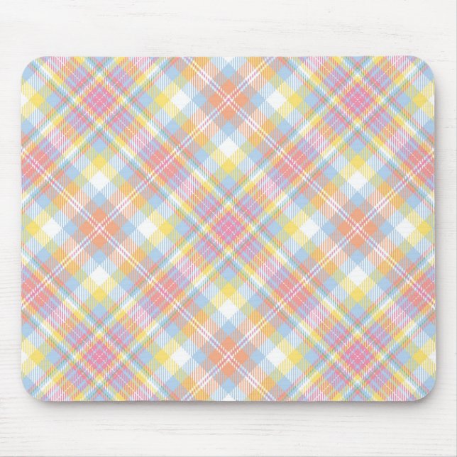 Pastellstreifen kariert mousepad (Vorne)