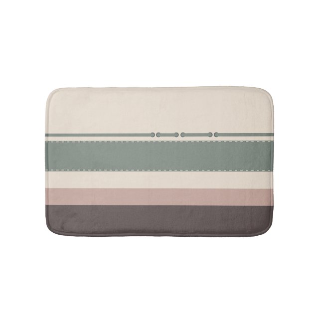 Pastellstreifen Minimalistischer Einrichtungsstil Badematte (Vorderseite)