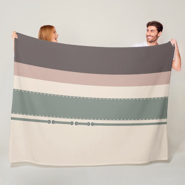 Pastellstreifen Minimalistischer Einrichtungsstil Fleecedecke (Beispiel)