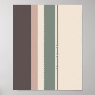 Pastellstreifen Minimalistischer Einrichtungsstil Poster