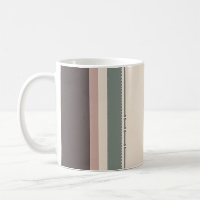 Pastellstreifen Minimalistisches Einzugsgeschenk Kaffeetasse (Links)