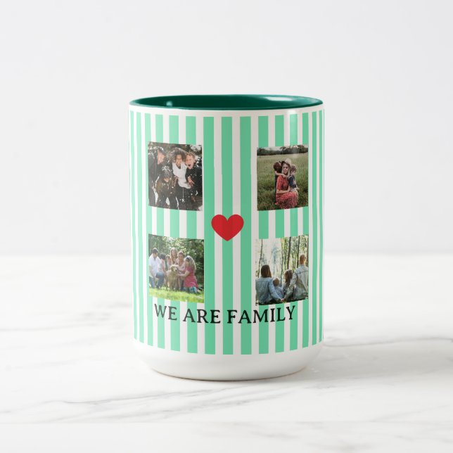 Pastellstreifen Zweifarbige Tasse (Mittel)