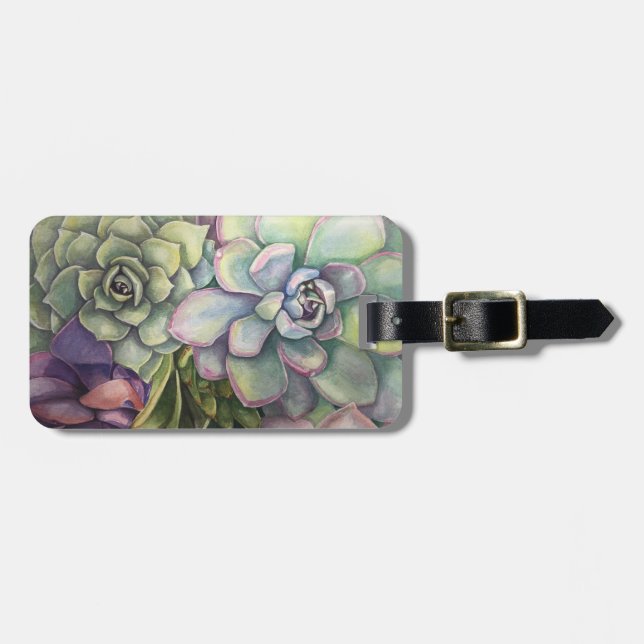 PastellSucculents Gepäckanhänger (Vorderseite horizontal)