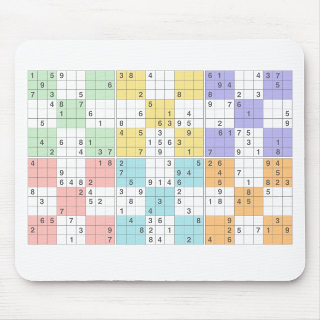 Pastellsudoku Mousepad (Vorne)