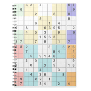 Pastellsudoku Notizblock