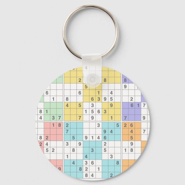 Pastellsudoku Schlüsselanhänger (Vorderseite)