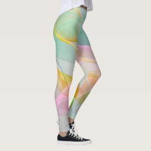 Pastellsymphonie aus schwebenden, dünnen Bändern Leggings