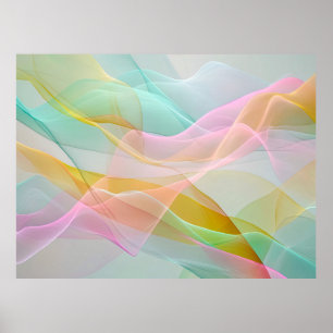 Pastellsymphonie aus schwebenden, durchscheinenden poster