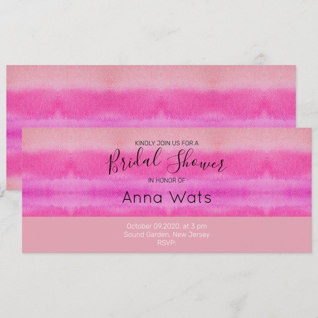 Pastelltöne aus rosa Aquarell, handbemalt (Vorne/Hinten)