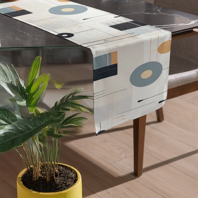 Pastelltöne des geometrischen Musters Mitte des Ja Kurzer Tischläufer (Von Creator hochgeladen)