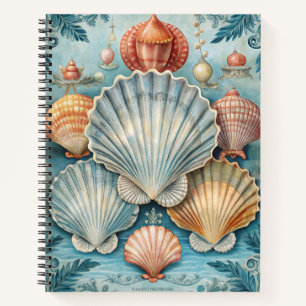 PASTELLTÖNE VON BLAU UND ORANGE TROPISCHE MEERESSC NOTIZBUCH