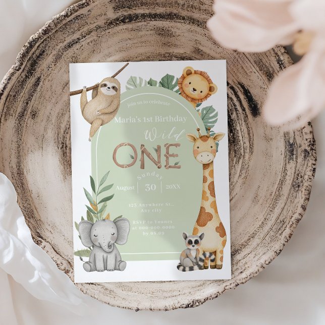 Pastelltropische Wildtiere Einladung (Von Creator hochgeladen)