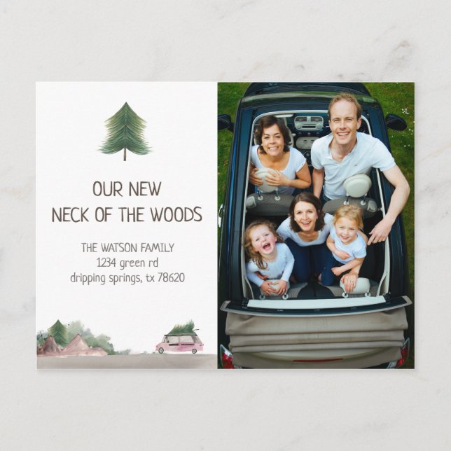 Pastellwald-Ankündigung Ankündigung Postkarte (Vorderseite)