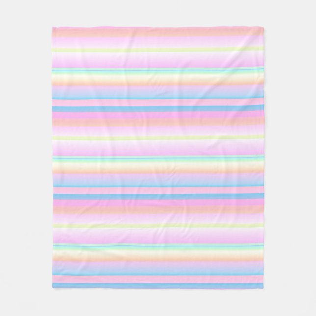 Pastellweiche Farbe, kreativ gestreift Fleecedecke (Vorderseite)