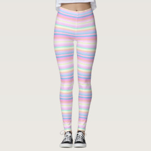 Pastellweiche Farbe kreative gestreifte Leggings