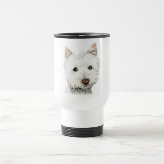 PastellWestie Hund Reisebecher (Mittel)