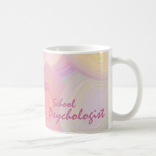 PastellWirbels-Schulpsychologe-Kaffee-Tasse Kaffeetasse